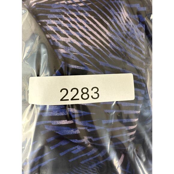 Perceptions Plus Size 22W Abstract Midi Shift Dress Blue Sleeveless Scoop Neck - Picture 9 of 9